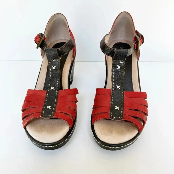 JAMBU Size 7 Red‎ Suede Mary Jane Sandal - Picture 3 of 7